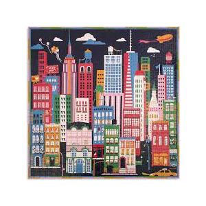 Kate Spade New York 500 Piece Puzzle for Adults, 22" x 22" Square, With Storage Box, City That Never Sleeps