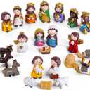 Nativity Set for Kids - Adorable Little People Nativity Scene with 23 Pieces, Little People Toys, Perfect for Christmas Story Play at Home, Sunday School