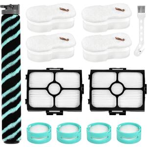 12Pcs HZ4002 Replacement Filter Compatible with Shark PowerDetect Ultra-Light Upright Vacuum HZ4000 HZ4002 Corded Stick Vacuum, 2HEPA+4Foam&Felt Filter, 1Roller Brush 4Odor Neutralizer 1Cleaning Brush