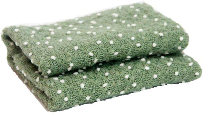 Matissa Newborn Baby Photography Prop Baby Girl/Boy Mohair Swaddle Wrap Blanket (Green)