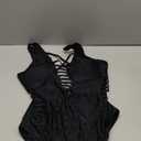 Aqua Eve Women Sexy One Piece Swimsuits Plunge Deep V Neck Cutout Bathing Suits (XL, Black)