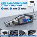 Gxzsk Handheld Vacuum Cordless, 15000PA Strong Suction Hand Held Car Vacuum Cleaner Rechargeable, Portable Hand Vacuum with Multi-Nozzles & Washable Filter for Home Office, Car, Pets