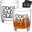 2 Pcs Christmas Daddy's Sippy Cup Whiskey Glass Set in Gift Box for New Dad Father 10 oz Drinking Cups for Xmas Father's Day Birthday