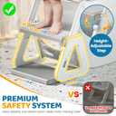 Orzbow Potty Training Seat | Upgrade Toddler Potty Training Toilet with Step Stool, 2-in-1 Stability Toilet Seat for Boys Girls | with Splash Guard, Anti-Slip Pad, Ladder, and Height Adjustable, Grey