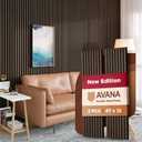 Avana Acoustic Wood Wall Panels 47.2 x 12.6 Inch Dark Walnut Oak Acoustic Panels 2 PCs Modern Wall Panels For Interior Wall Decor For Home, Office, Studio Sturdy And Durable Wood Panels For Wall