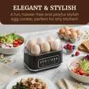 Elite Gourmet Digital Egg Cooker, 6 Egg Capacity, Soft/Medium/Hard Boiled, Onsen Tamago, Poach & Omelet, One-Touch Menu, Audible Alert On/Off, Auto Shut-Off, Black