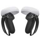 KIWI design Controller Grips Cover Compatible with Quest 2 Accessories, Silicone Grip Cover Protector with Knuckle Straps (Black, 1 Pair)