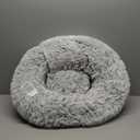 WESTERN HOME WH Calming Dog & Cat Bed, Anti-Anxiety Donut Cuddler Warming Cozy Soft Round Bed, Fluffy Faux Fur Plush Cushion Bed for Small Medium Dogs and Cats (20"/24"/27"/30")