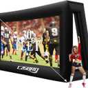 30FT Inflatable Projector Movie Screen for Outdoor, One-Piece Design Front/Rear Projection Mega Theater Outdoor Portable Blow Up Projector Screen with Air Blower for Family Movie Nights