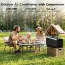 5200 BTU Portable Tent Air Conditioner for Camping, 4-in-1 Portable AC Unit | 400W Consumption Fast Cooling, Camping AC for Outdoor Indoor Using, Portable AC for Tent, RV, Truck, Fishing, Road Trips