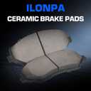 ILONPA Front Rear Ceramic Disc Brake Pads Set for Jeep Wrangler 2007-2017, Wrangler JK 2018, Liberty 2008-2012, for Dodge Nitro 2007-2011 8PCS(With Hardware)