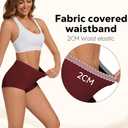 ALLBASE 5 Pack Womens Cotton High Waisted Full Coverage Underwear(Regular & Plus Size) (Blue, XL)