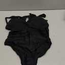 Amazon.com: Tempt Me Women's Vintage Swimsuits Pure Black Retro Halter Ruched High Waist Bikini with Bottom M : Clothing, Shoes & Jewelry Medium