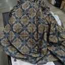 ALIECOM 100% Waterproof Sectional Recliner Couch Covers L Shape Printed Stretch Corner Reclining Sectional Sofa Cover Washable Pet Dog Recliner Slipcovers( blue and god)