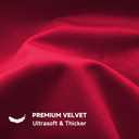 QUORGVES Red Velvet Pillow Covers 18x18 Inch Set of 2, Soft Solid Decorative Square Throw Pillow Covers, Decor Cushion Covers for Bed Sofa Couch Bedroom Living Room