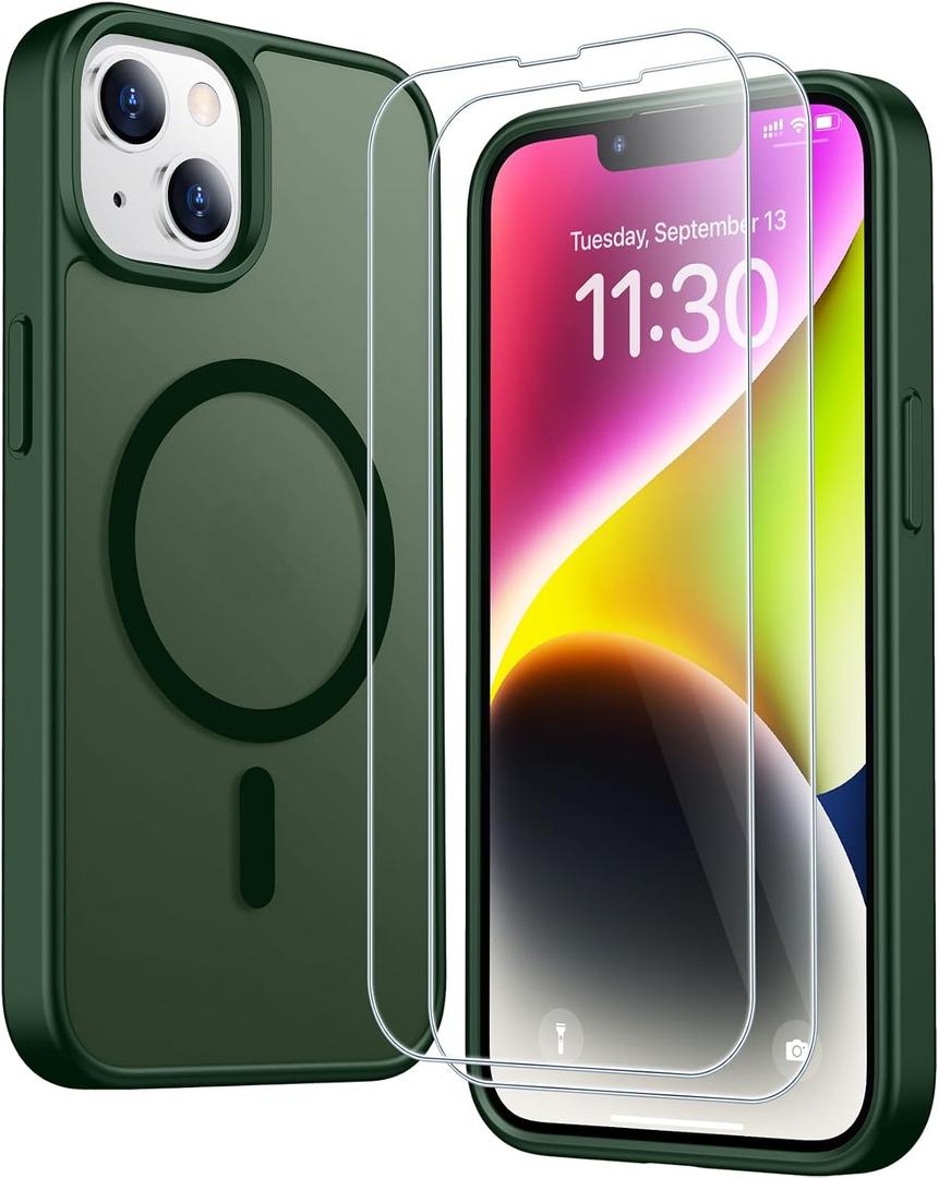 SPIDERCASE Magnetic for iPhone 14 Plus Case,Green