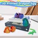 4 Pack 3D Printed Dragon in Egg - Mini 3D Eggs with Articulated Crystal Dragon Inside, Cute Fidget Toy, Birthday Gift, Desk Pet Figure, Easter Basket Essentials (4A1)