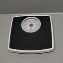 Taylor Battery Free Analog Scales for Body Weight, 330LB Capacity, Easy to Read Large 4.25-inch Dial, 10.3 x 10.6-inch Vinyl Mat Platform, Black