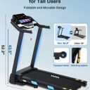 BORGUSI Auto Incline Treadmill, 3.5HP Folding Running Machine for Home