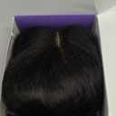 Rootoo Hair Toppers for Women Real Human Hair, 14 Inch Realistic Biological Scalp Topper Hair Pieces for Women with Thinning Crown with Middle Part Clip in Bangs Big Base 360° Cover (Black)