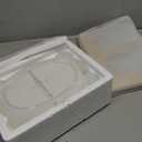 SEVEN SPARTA Fruit Bowl for Kitchen Counter - 3 Tier Ceramic Serving Bowls with Bamboo Stand, Tiered Fruit Basket for Fruit Vegetable Storage, Cake, Dessert, Nuts, Snack, Salad (Dishwasher safe)