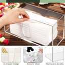 Mumufy 2 Pcs Acrylic Fold Paper Towel Dispenser Countertop Napkins Dispenser Napkin Holder Multifold Disposable Acrylic Paper Towel Holder for Z or C Fold (Clear)