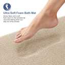 OLANLY Bathroom Rugs Sets 2 Piece, Soft Absorbent Memory Foam Bath Rug Set, Non-Slip, Quick Dry, Machine Washable Bath Mats for Bathroom, Home Decor Accessories (30"x20"+24"x16", Beige)