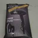 DAN Technology Auto Dual Voltage Hair Dryer,Hair Blow Dryer,Folding hairdryer for Travel,Small Blower with Multi-Function Plug Adapter,Compact Hair Dryer with Diffuser & Concentrator (Black)