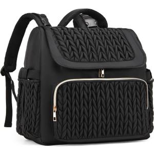 Awanhe Diaper Bag Backpack, Baby Bag with Changing Pad, Travel Waterproof Diaper Bag Tote, Newborn Essentials Must Haves, Luxury baby shower gifts for boys & Girls, Black