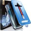 MAGIC JOHN 2 Pack for iPhone 15 6.1 inch Privacy Glass Screen Protector, Auto Dust-Elimination Installation, Bubble Free, Easy Installation