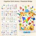STEM Toys for Kids Ages 4-6, AR Tangram Puzzles with 1000+ Combinations & 20 Cognitive Cards, Food-Grade Silicone Sensory Toy, Interactive Family Games & Meaningful Screen Time Alternative