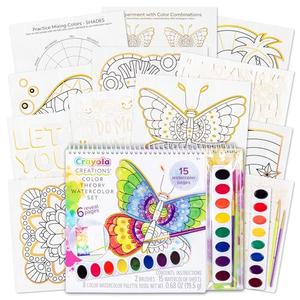 Fashion Angels Crayola Creations Color Theory Watercolor Set, Paint Set with Brushes & Watercolor Sheets, Ideal Arts & Crafts Activity for Kids