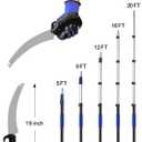 26FT Reach Pole Saws for Tree Trimming, Manual Pruning Pole Saw with 5-20FT Telescoping Extension Pole, Tree Pruner Tree Trimmer with 19" 3X Detachable Saw for Yard Garden Trees Palms Shrubs