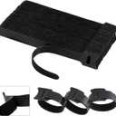 California JOS 60 PCS 6 Inches Reusable Cable Ties, Adjustable Cord Straps, Cable Organizer, Cord Wrap and Hook Loop Cords Management - Black