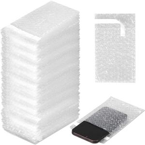 PerKoop 200 Pcs 4 x 5.5 Inch Bubble Cushion Wrap Bags Bulk, Double Wall Bubble Cushion Wrap Pouches, Clear Protective Bags Thickening Shockproof for Shipping Packing Storage Moving