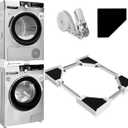 29 inch Washer Dryer Stacking Kit, Universal Stacking Kit for Washer and Dryer, Adjustable 29"/28"/27"/26"/25"/24" Washer and Dryer Stacking Kit with Ratchet Strap