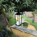 LED Lanterns Decorative Indoor&Outdoor, 23’’ 19’’ 13’’ Large Black Candle Lanterns Set with 3 Flameless Candles, Metal Holders for Porch, Patio, Garden, Home, Fireplace, Decorations Decor