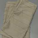 JELLYMONI Pillowcases Standard Size Light Sand 2 Pack Boho Striped Bed Pillow Covers 20x26in Polyester Envelope Pillow Shams Tufted Bohemian Textured (Pillows are not Included)