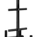 CAP Barbell Olympic Bumper Plate Tree Rack (6-Plate Posts / 4 Bar Holders, Black)