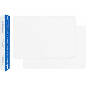 GASAR, Set of 2, Extra Large, Thick, Silicone Mats for Kitchen Counter, Heat Resistant Mats, Countertop Protector, Non-Slip, Easy to Clean, 25 x 17 Inches x 1.4mm, White