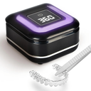 2-in-1 Ultrasonic & U-V Dental Cleaner, 42kHz Deep Cleaning Machine with Digital Timer, 180ml Pod for Retainers, Aligners, Mouth Guards | Viewing Port，Retainer Cleaner Machine