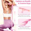 Pedal Resistance Bands with Handles, Upgrade 6-Tubes Manual Tension Training Pedal, Natural Rubber Foot Pedal Resistance Bands, Multifunction Fitness Bands for Abdomen, Waist, Arm, Leg