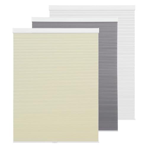 HIDODO Cordless Cellular Shades Blackout Honeycomb Window Shades and Blinds, Room Darkening Cellular Blinds for Windows, Home and Bedroom, 42" W x 64" H, Beige