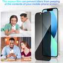 3 Pack Privacy Screen Protector for iPhone 14 [Anti-Spy Tempered Glass], Ultra HD, Anti-Scratch, Bubble-Free, Easy Install 9H Protective Glass for iPhone 14