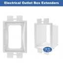 30PCS BE1-2 Electrical Outlet Box Extenders with 60 Screws, 1-Gang Box Extender, Single Gang Box Extender 1 Gang Power Switch Receptacles Accessories