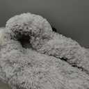 NOYAL Calming Dog Bed Donut Anti Anxiety Fluffy Dog Bed for Small Medium Dog and Cat (Large 27.5'', Light gray)