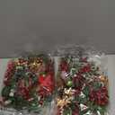 Artificial Christmas Picks, 8Pcs Christmas Sprays Picks with Red Berry Stems Pine Cones Holly Poinsettia, Faux Floral Branches for Xmas Tree Filler Wreath Garland Holiday DIY Crafts Decorations(8)