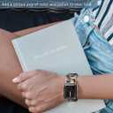 Heesch Tortoise Stretchy Watch Band Compatible with Apple Watch Resin Cute Watch Strap Wristband for iWatch Bracelet for Women Men Girls, 38/40/41mm, 42/44/45/46/49mm, Oval Version