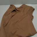 PRETTYGARDEN Women's Summer Short T Shirt Dress Cap Sleeve Crew Neck Casual Loose Basic Mini Dresses (Brown, XL)