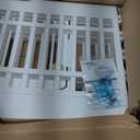 IRIS USA Dog Playpen with Door, 24 6 Panel Pet Exercise Pen  Indoor Outdoor Puppy Play Pen, Portable Plastic Pet Fence for Small Medium Dogs, Foldable 61 x 61 x 24, White